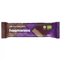 Harmonica Wafelek z kremem mleczno - kakaowym w polewie z mlecznej czekolady z probiotykami 40 g Bio