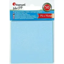 Titanum Notes samoprzylepny transparentny 75x75mm 50 kartek