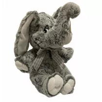 Maskotka pluszowa So szary siedzcy z kokard 40cm 4187 Deef