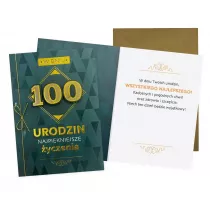 Karnet B6 Urodziny 100 mskie