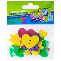 Craft with Fun Ozdoba dekoracyjna guziki rne ksztaty