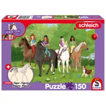 Puzzle 150 el. Schleich Klub jedziecki + figurka Schmidt