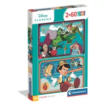 Puzzle 2x60 Super kolor Disney Classic 24823 Clementoni