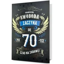 Karnet B6 Urodziny 70