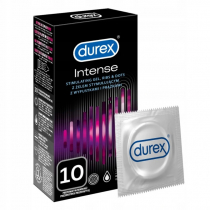 Durex Intense prążkowane prezerwatywy z wypustkami i żelem stymulującym 10 szt.
