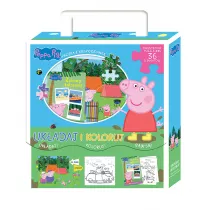 Peppa Pig. Uk�adaj i koloruj. Zabawa kolorami