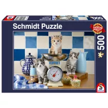 Puzzle 500 el. Koty w kuchni Schmidt