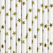 PartyDeco S�omki papierowe z�ote 19.5cm 10 szt.