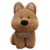 Maskotka pluszowa piesek brzowy 25cm Leantoys