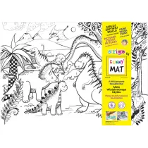 Funny Mat Transparent - Dinozaury. Mata do kolorowania wielokrotnego u�ytku Strigo