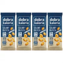 Dobra Kaloria Baton owocowy solony orzech Zestaw 4 x 35 g