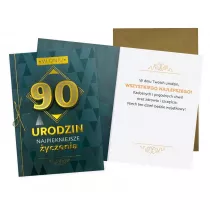 Kukartka Karnet B6 Urodziny 90 m�skie