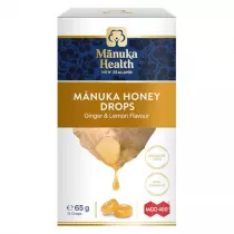 Manuka Health Cukierki z Miodem Manuka MGO™ 400+ i witamin C o smaku imbirowo-cytrynowym 65 g