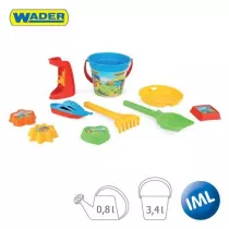 Komplet do piasku 10 elementw 2 wzory Wader