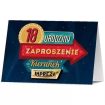 Zaproszenie Urodziny 18 (10szt)