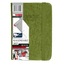 Kalendarz 2027 Rock A7 tygodniowy oliwkowy