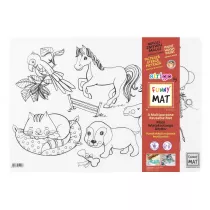 Funny Mat Transparent - Zwierz�ta domowe. Mata do kolorowania wielokrotnego u�ytku Strigo