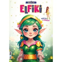 Magiczne elfiki. Kolorowanka z brokatem