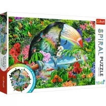 Puzzle spiralne 1040 el. Tropikalne zwierzta Trefl