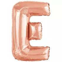 Amscan Balon foliowy litera E r�owe z�oto 56,5x86cm