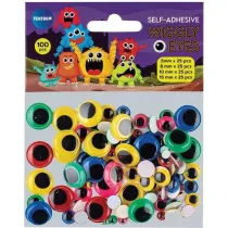 Centrum Ruchome oczka samoprzylepne kolorowe mix 100 szt