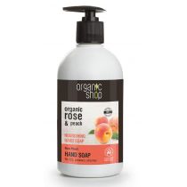 Organic Shop Organic Rose & Peach Nourishing Hand Soap odżywcze mydło do rąk 500 ml