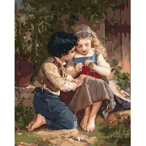 Ideyka Malowanie po numerach - Dwoje w ogrodzie 40x50cm