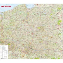 Mapa cienna Polska 1:650 000 foliowana