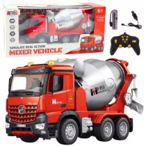 Betoniarka budowlana RC 2.4G 9CH czerwona Leantoys