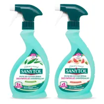 Sanytol Zestaw Spray uniwersalny o zapachu eukaliptusa + Spray uniwersalny o zapachu grejpfruta 2 x 500 ml