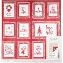 Papier ozdobny Doodles and texts scrapbooking 30,5x30,5cm, 180g, 5 arkuszy