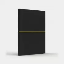 Like U Notatnik B6 Fun S czarny/cytrynowy kratka