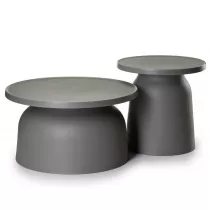 Dwa minimalistyczne stoliki OTTO szare