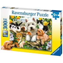 Puzzle 300 el. XXL Szcz�liwe zwierz�ta Ravensburger