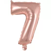 Amscan Balon foliowy mini cyfra 7 r�owe z�oto 30x40cm