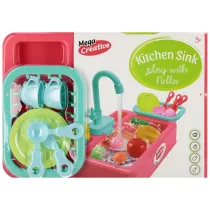 Zestaw kuchenny Nella zlew r�owy plus akcesoria MEGA CREATIVE 549845