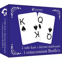 Karty z duymi indeksami i znakami Braille`a