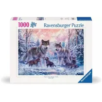 Puzzle 1000 el. �nie�ne wilki Ravensburger