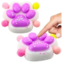 Gniotek Kocia apka antystresowa fioletowa Leantoys