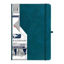 Kalendarz 2027 Jazz B5 tygodniowy szmaragdowy