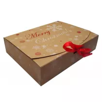 incood. Pude�ko na prezent 22x17cm �wi�teczne kraft gwiazdki
