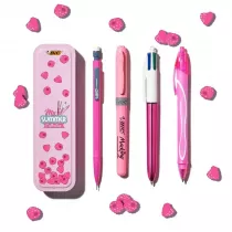 Bic Zestaw w metalowym pude�ku 4 el. r�owy