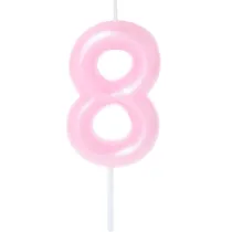�wieczka na tort - cyferka Candy 8 r�owa 6cm