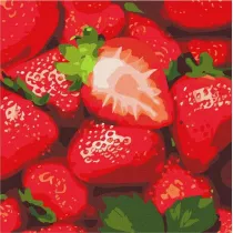 Ideyka Malowanie po numerach - Soczysta truskawka 25x25cm
