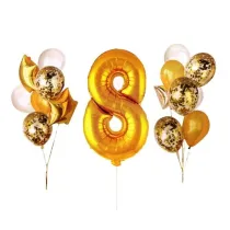 Zestaw balon�w z�otych 8