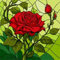 Ideyka Malowanie po numerach - Witra�. R�a 30x30cm