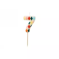 wieczka urodzinowa 7 romby 5,5cm