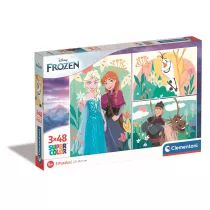 Puzzle 3x48 el. Super Kolor Disney Frozen Clementoni