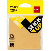 Deli Notes samoprzylepny 80 kartek Ecoview br�zowy