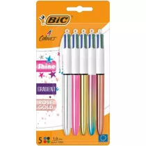Dugopis BIC 4 Colours Shine Gradient AST blister 5szt.